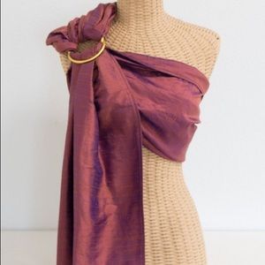 Sakura bloom patina dupioni silk ring sling